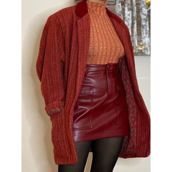 SOLD (VINTAGE) Album by Kenzo 90's Velvet Neck Oversized Jacket (S) - Picture 7 of 8